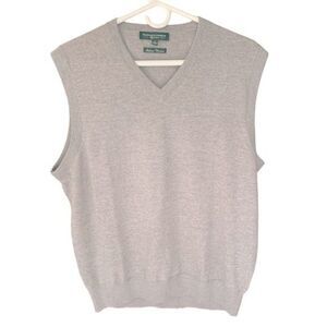 Fairway & Greene Italian Merino Wool Gray Golf Vest Sz S